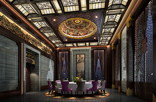 镜铁区低调奢华的新中式酒店设计效果图